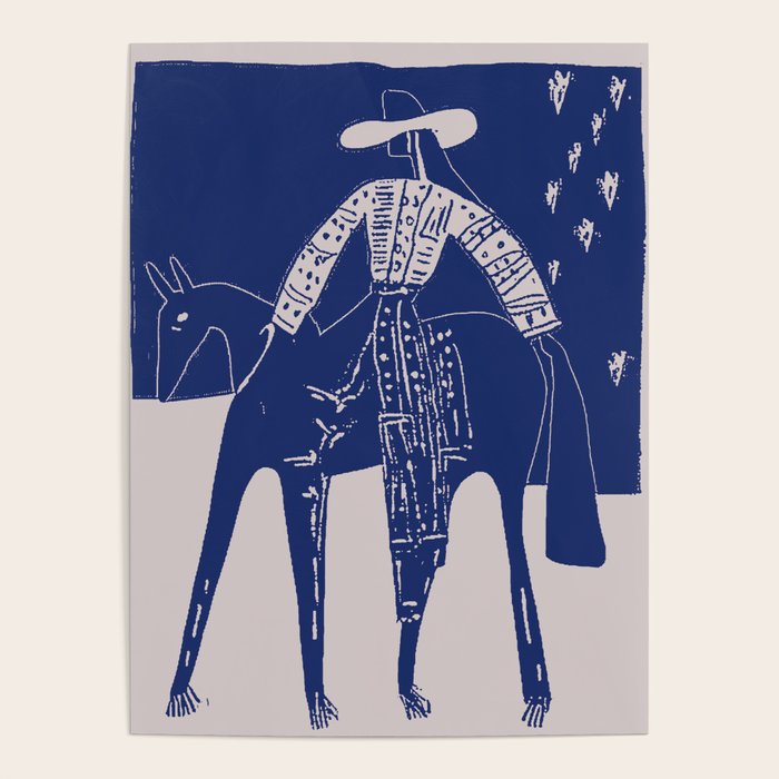 Star Gazer - Cobalt Blue Poster