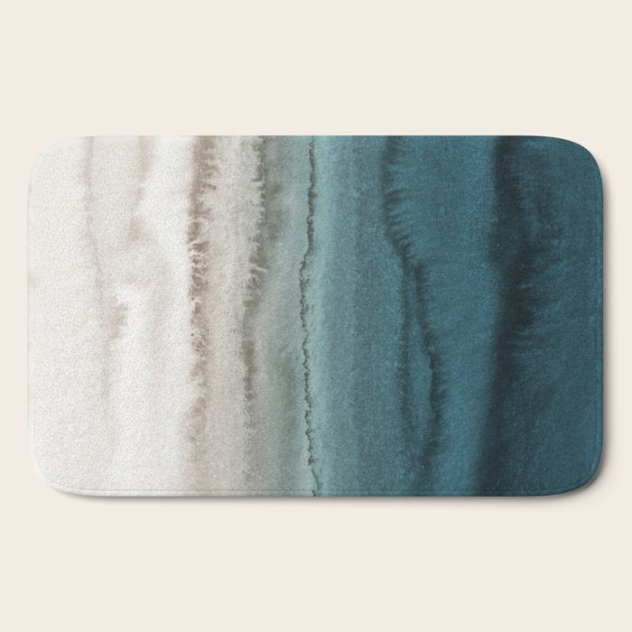 WITHIN THE TIDES - CRASHING WAVES TEAL Bath Mat