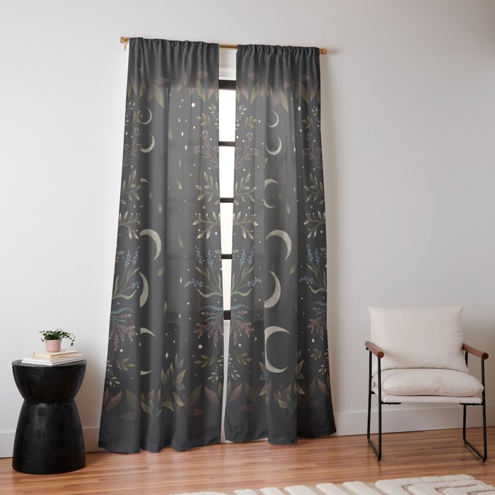 Crescent Moon Garden Window Curtain