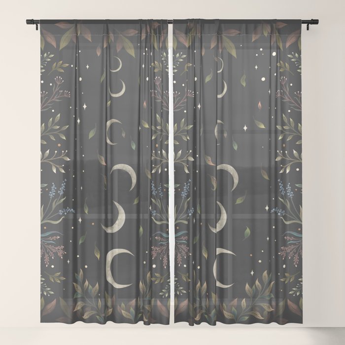 Crescent Moon Garden Window Curtain