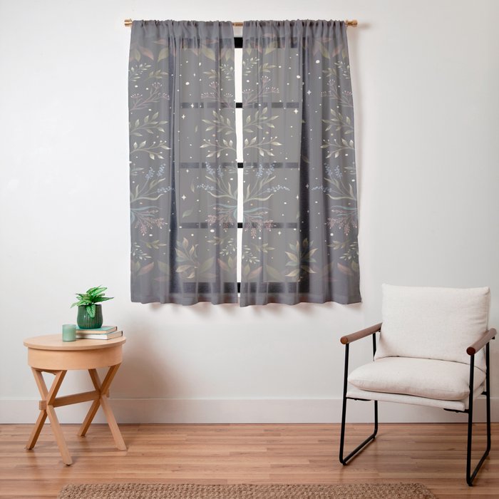 Crescent Moon Garden Window Curtain