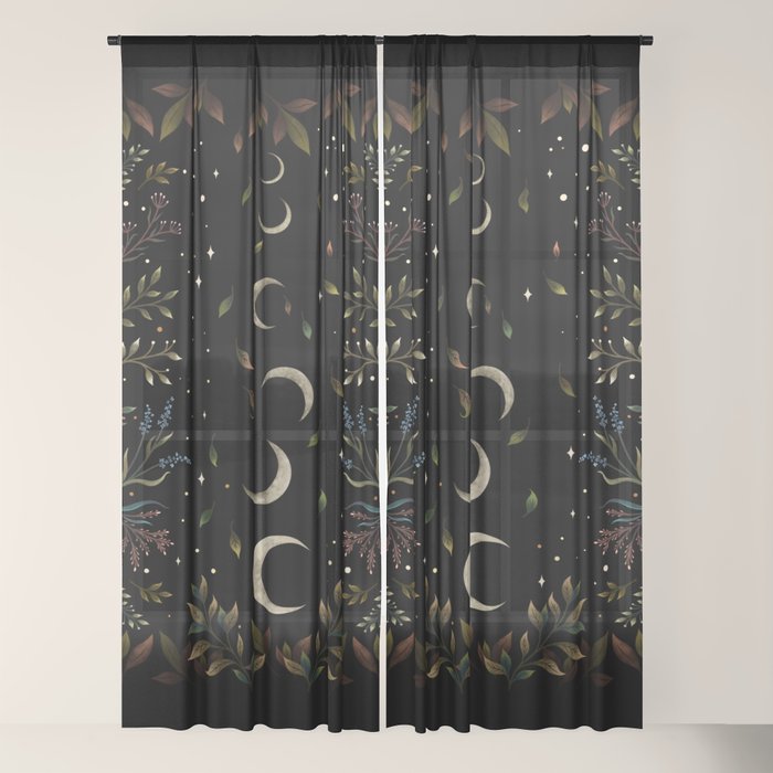 Crescent Moon Garden Window Curtain