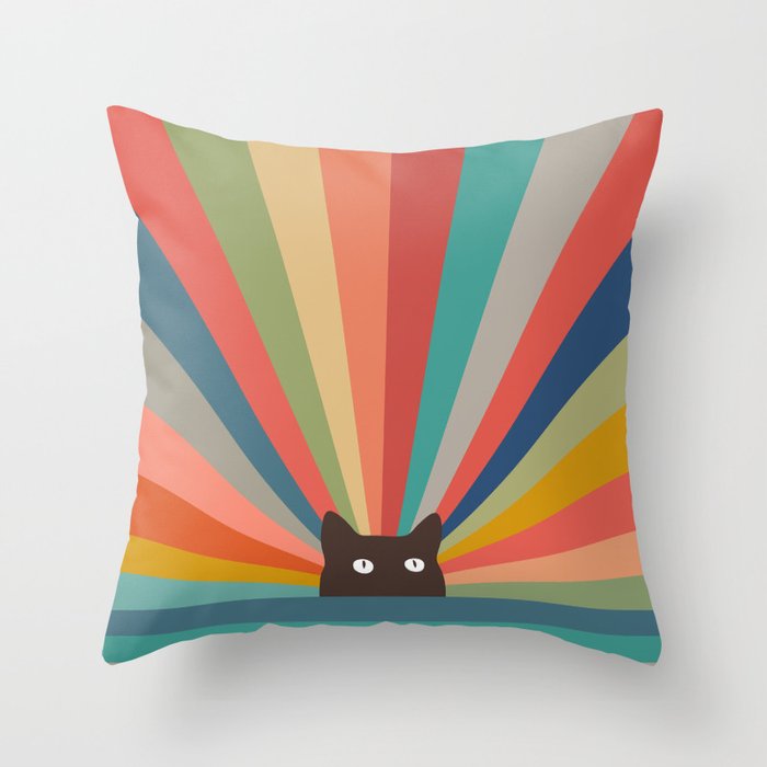 Cat Landscape 48 Throw Pillow