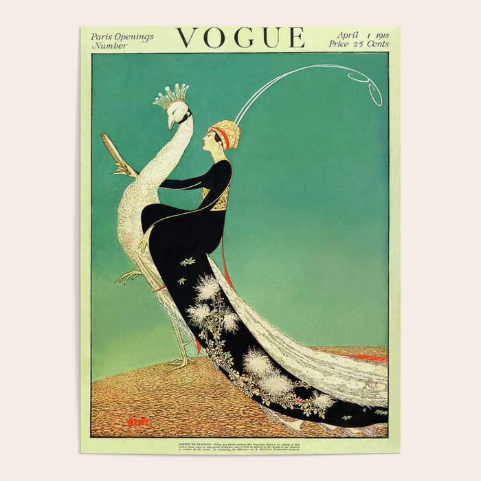 Vintage Magazine Cover - Peacock Poster