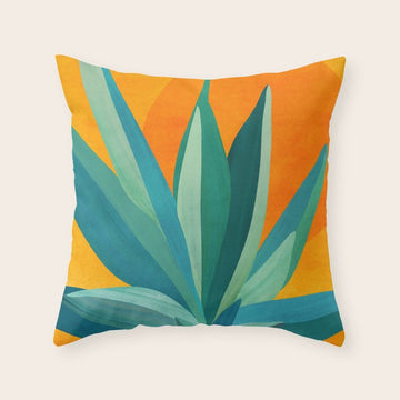 West Coast Sunset With Agave Throw Pillow