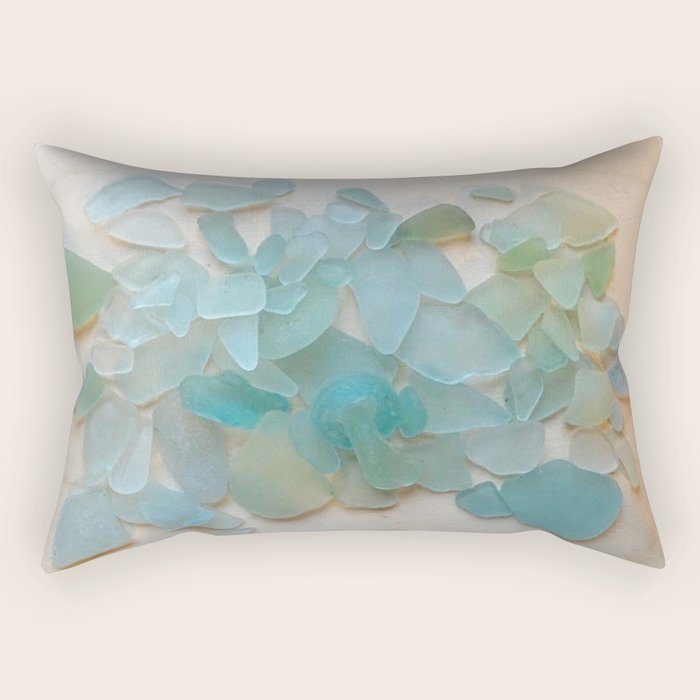 Ocean Hue Sea Glass Rectangular Pillow