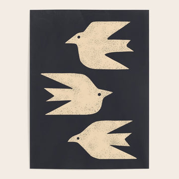 Doves In Flight Poster