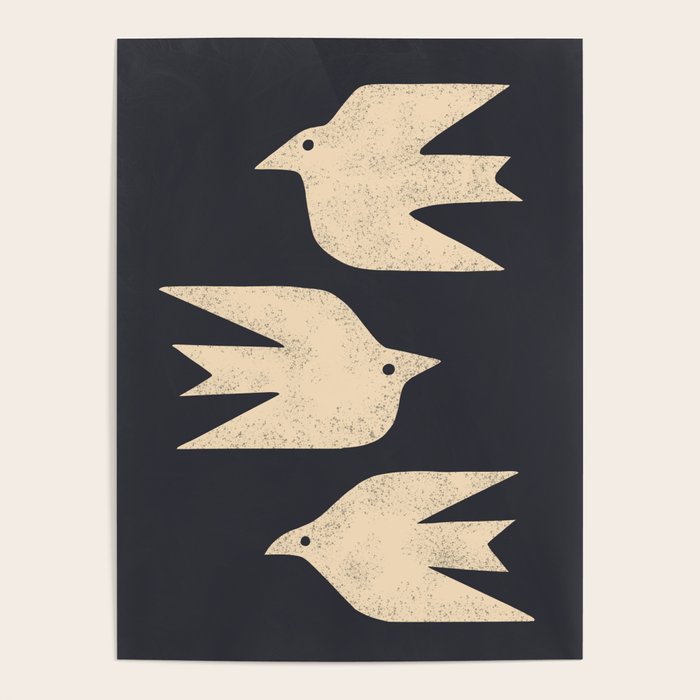 Doves In Flight Poster