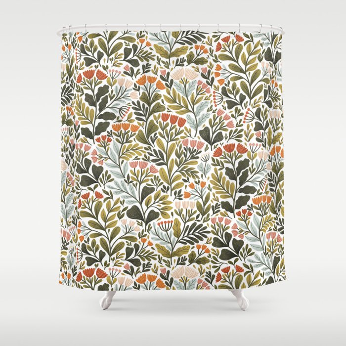 Month of May ~ white Shower Curtain