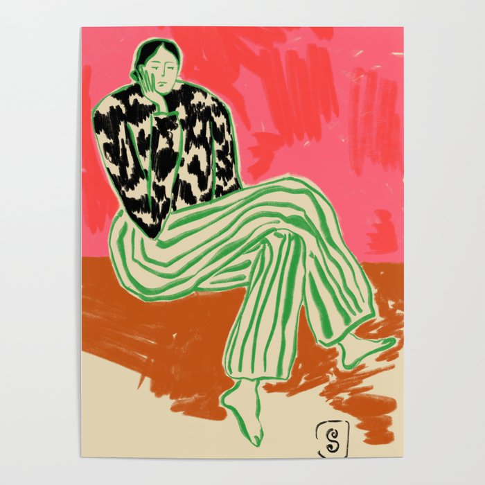 CALM WOMAN PORTRAIT Poster
