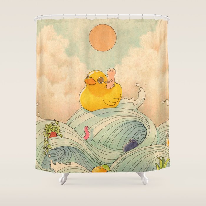 Duck at Sea Shower Curtain