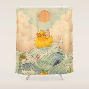 Duck at Sea Shower Curtain