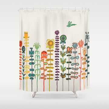 Happy garden Shower Curtain