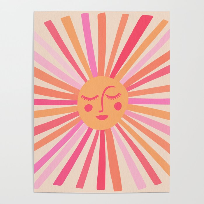 Sunshine - Pink Poster