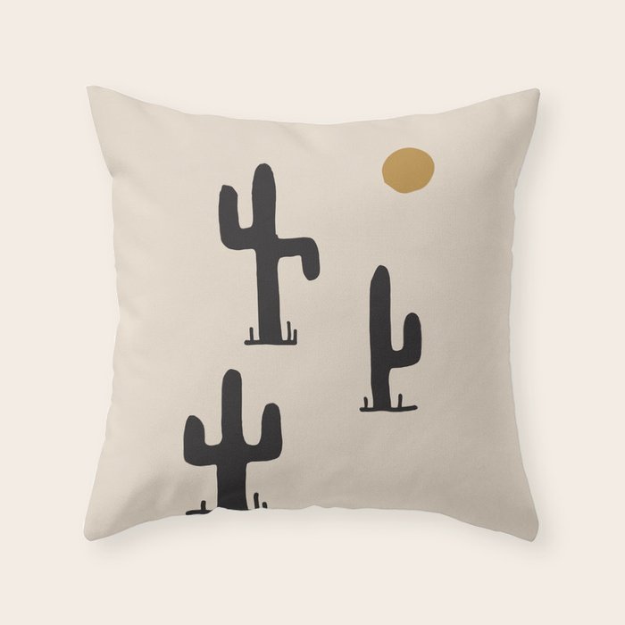saguaro silent disco Throw Pillow