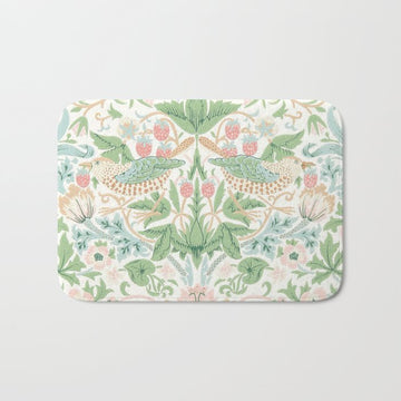 William Morris Strawberry Thief Cochineal Willow Bath Mat