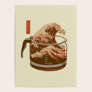 The Great Wave of Coffee light blend Poster