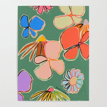 VINTAGE GARDEN GREEN Poster