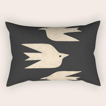 Doves In Flight Rectangular Pillow