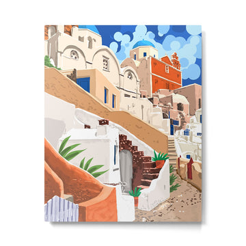 Somewhere Far Far Away | Sicily Italy Greece Architecture | Travel Buildings Beautiful Cityscape Metal Print | TeksDecor