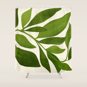 The Wanderer - House Plant Illustration Shower Curtain