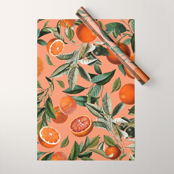 Vintage Fruit Pattern XII Wrapping Paper