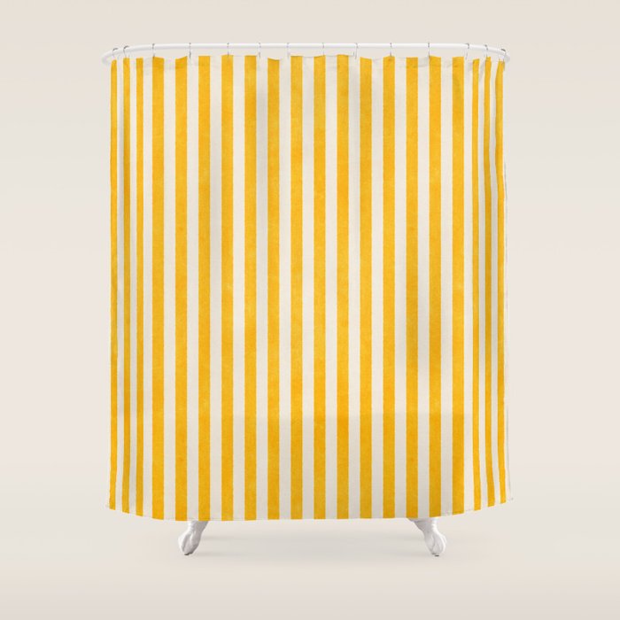STRIPES - 07 - Goldenrod Shower Curtain