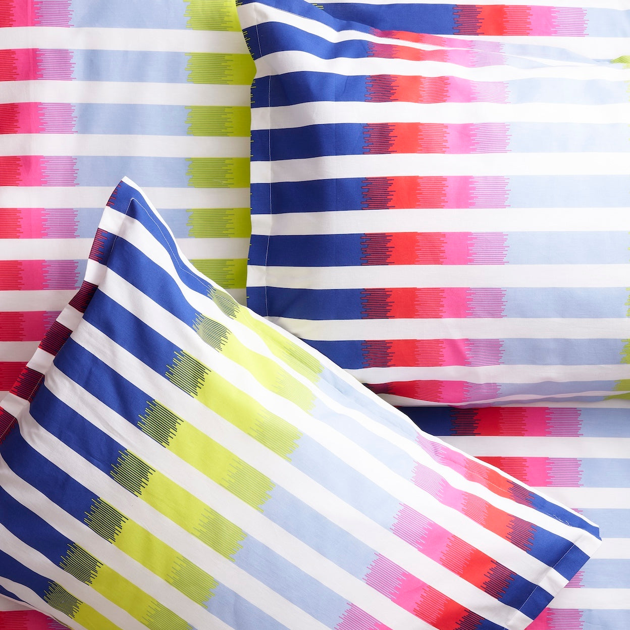 Abstract Ikat Brushed Cotton Duvet Cover Set