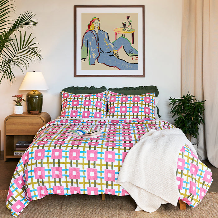Playful Patchwork Brushed Cotton Duvet Cover Set