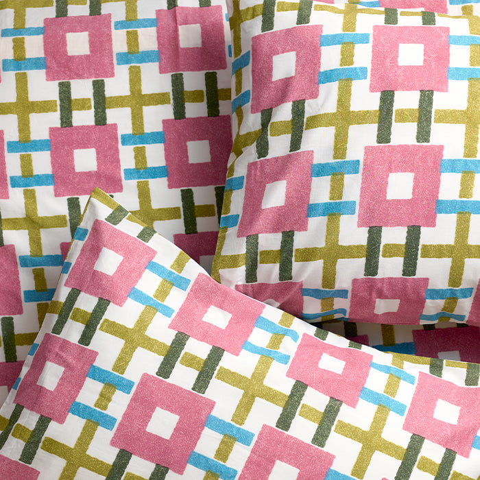 Playful Patchwork Brushed Cotton Duvet Cover Set