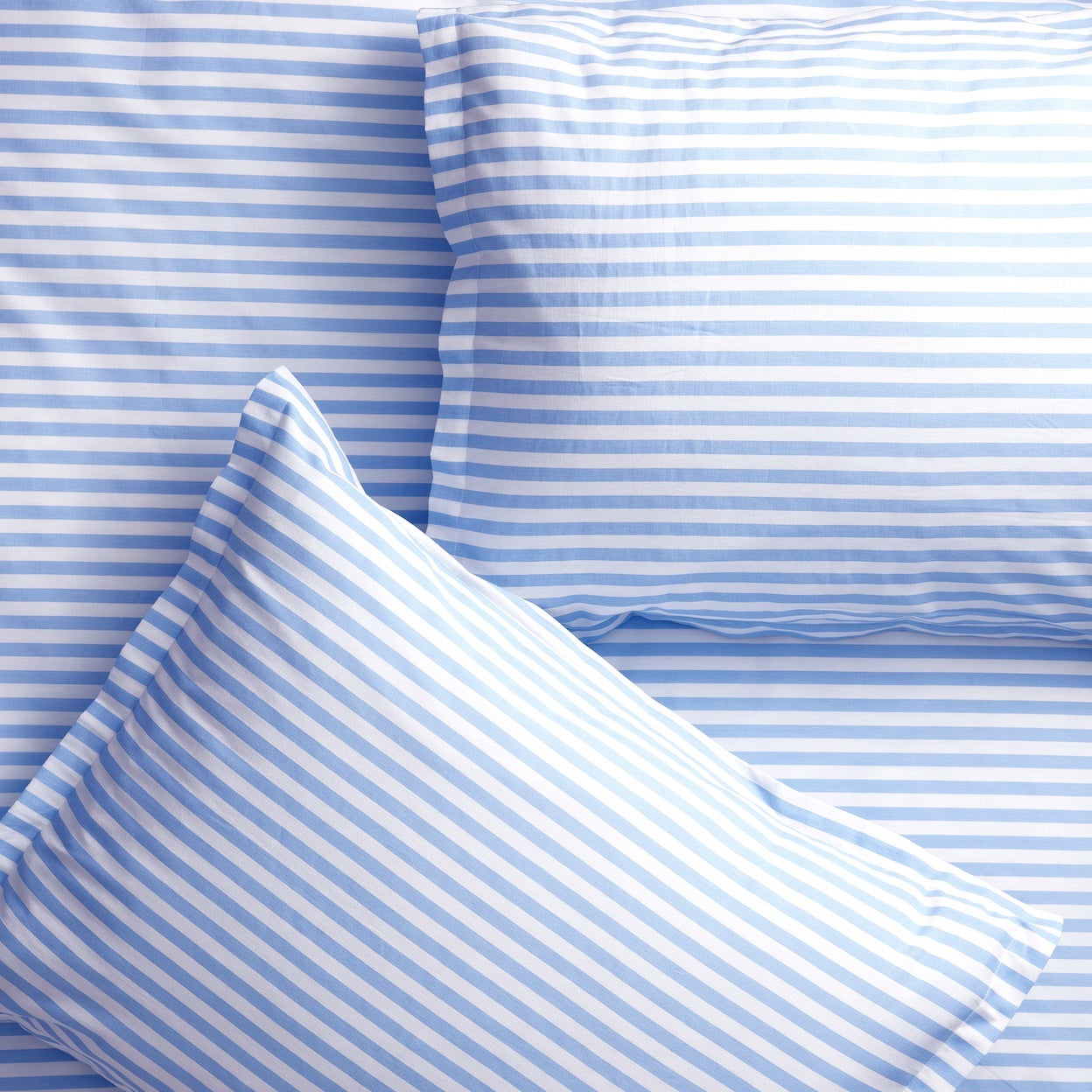 Simple Stripe Brushed Cotton Duvet Cover Set