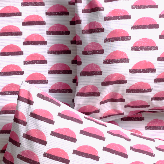 Sunset Steps Brushed Cotton Duvet Cover Set