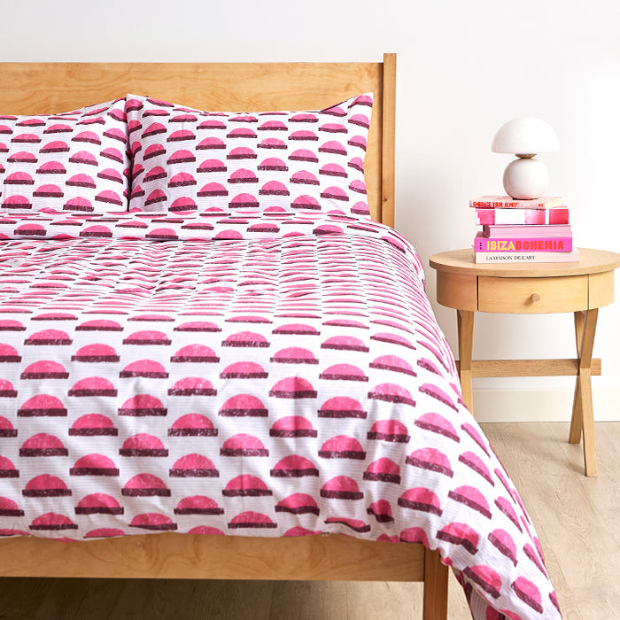 Sunset Steps Brushed Cotton Duvet Cover Set