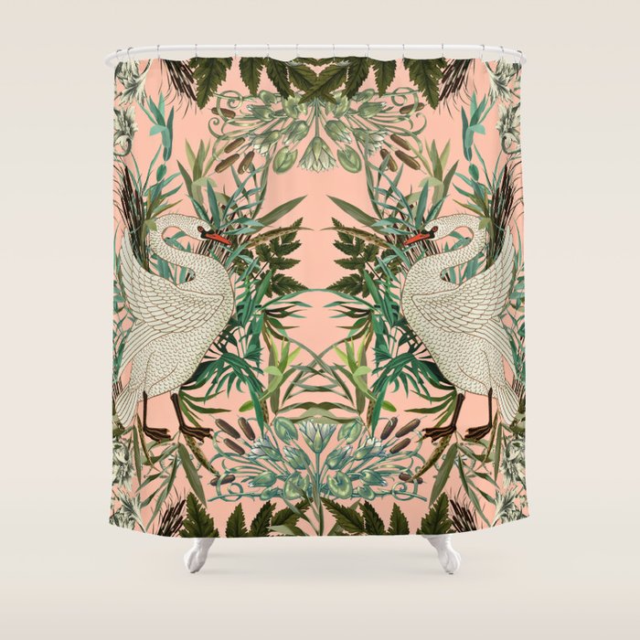 Romantic Swan Shower Curtain