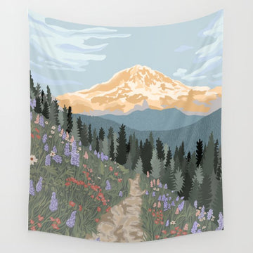 Mount Rainier National Park Wall Tapestry