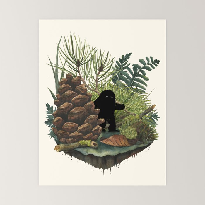 Tiny Sasquatch Mini Art Print