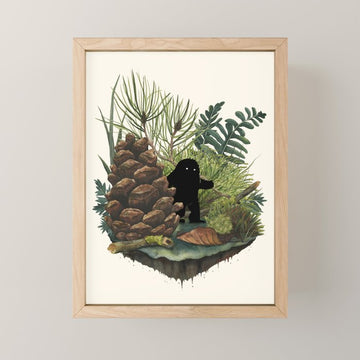 Tiny Sasquatch Mini Art Print