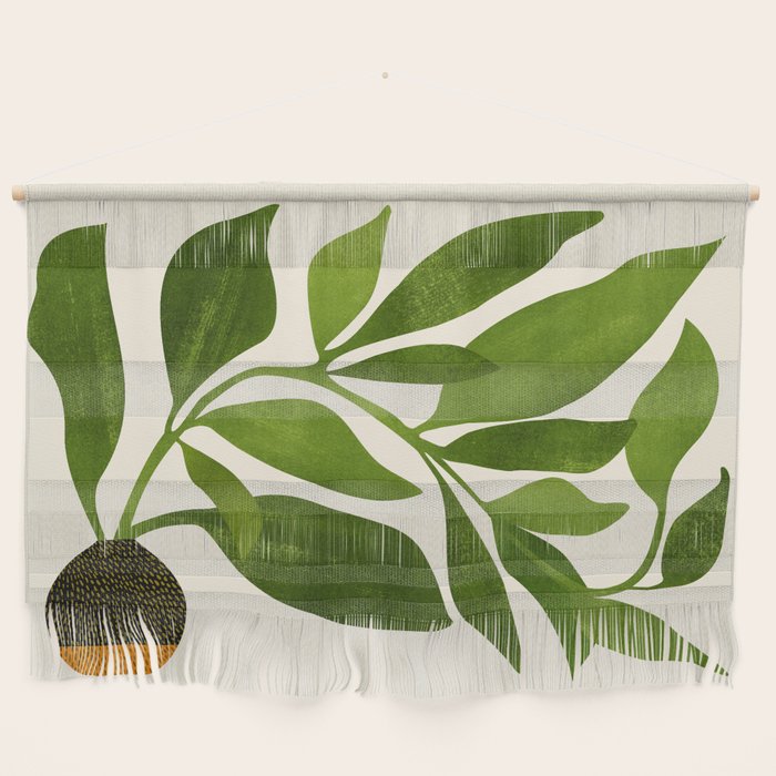 The Wanderer - House Plant Illustration Wall Hanging