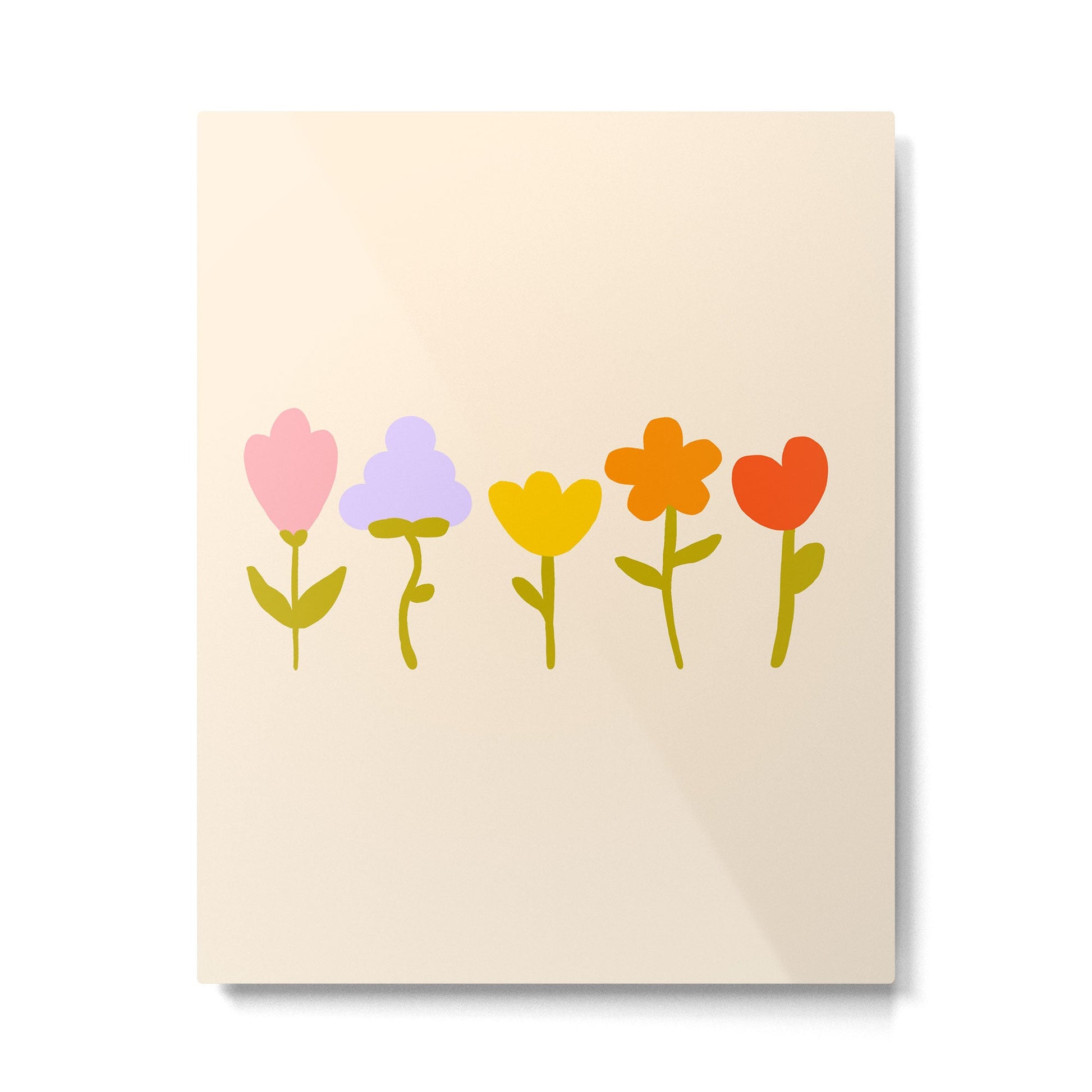 Colourful spring flowers pattern  Metal Print | TeksDecor