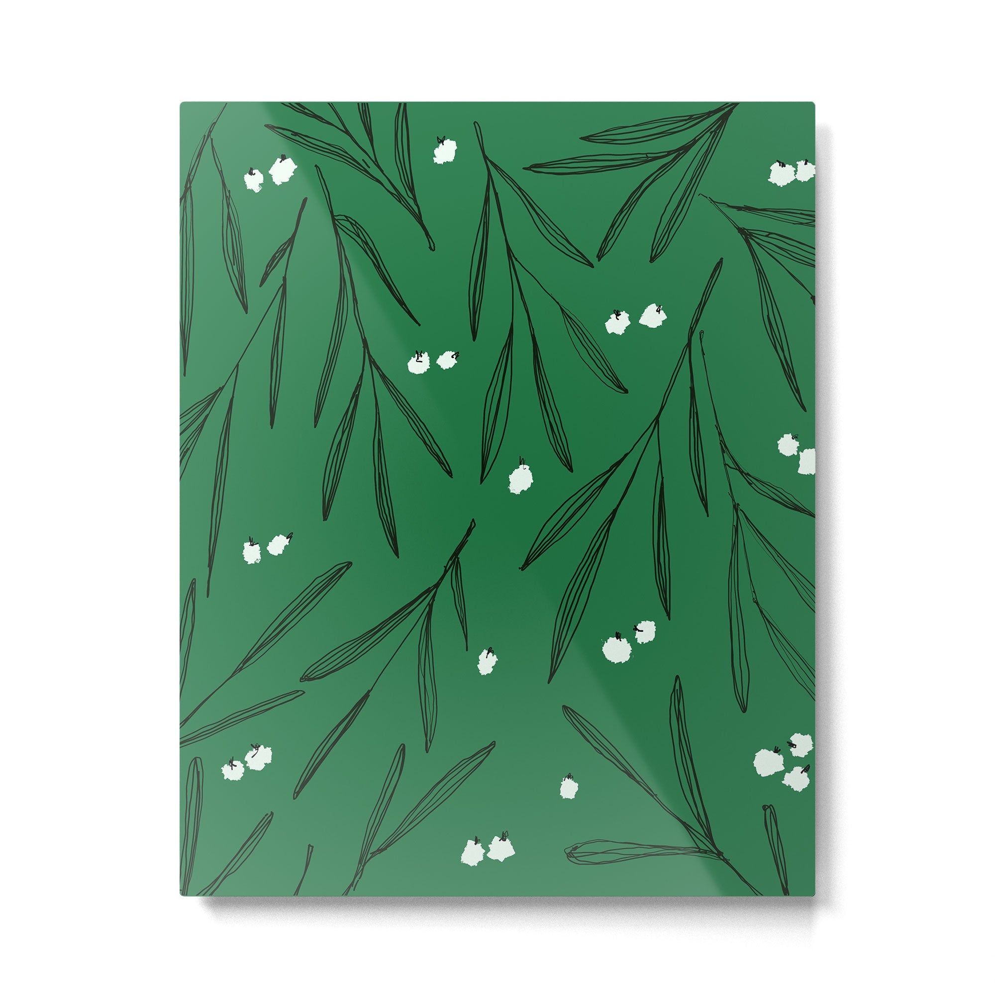 Green leaves pattern Metal Print | TeksDecor