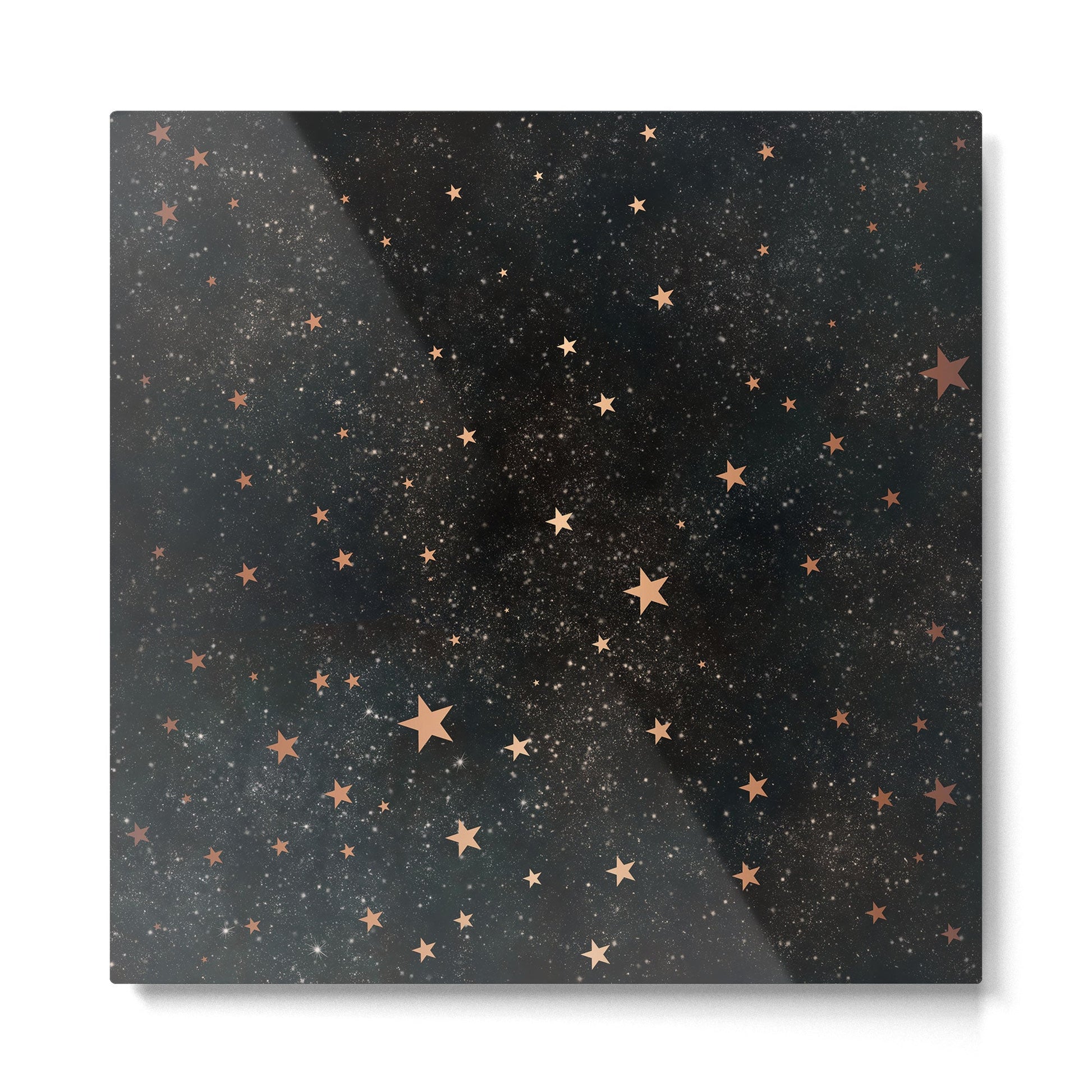 Starry winter night  Metal Print | TeksDecor