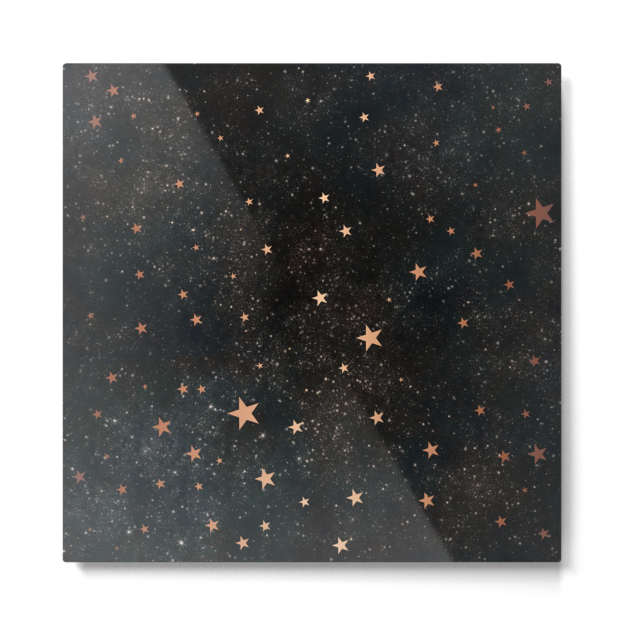 Starry winter night  Metal Print | TeksDecor