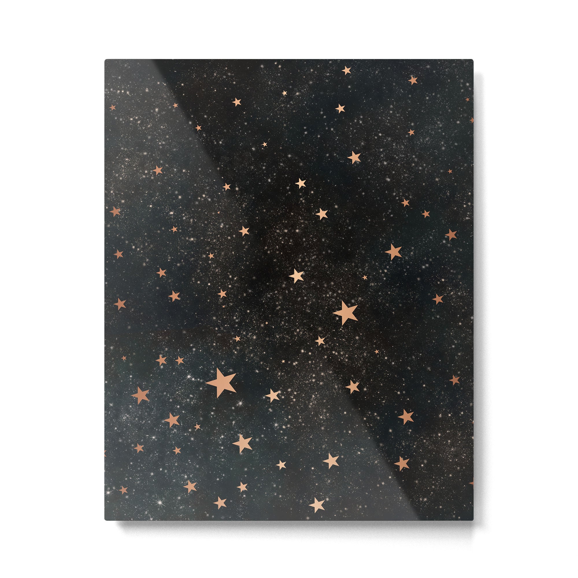 Starry winter night  Metal Print | TeksDecor