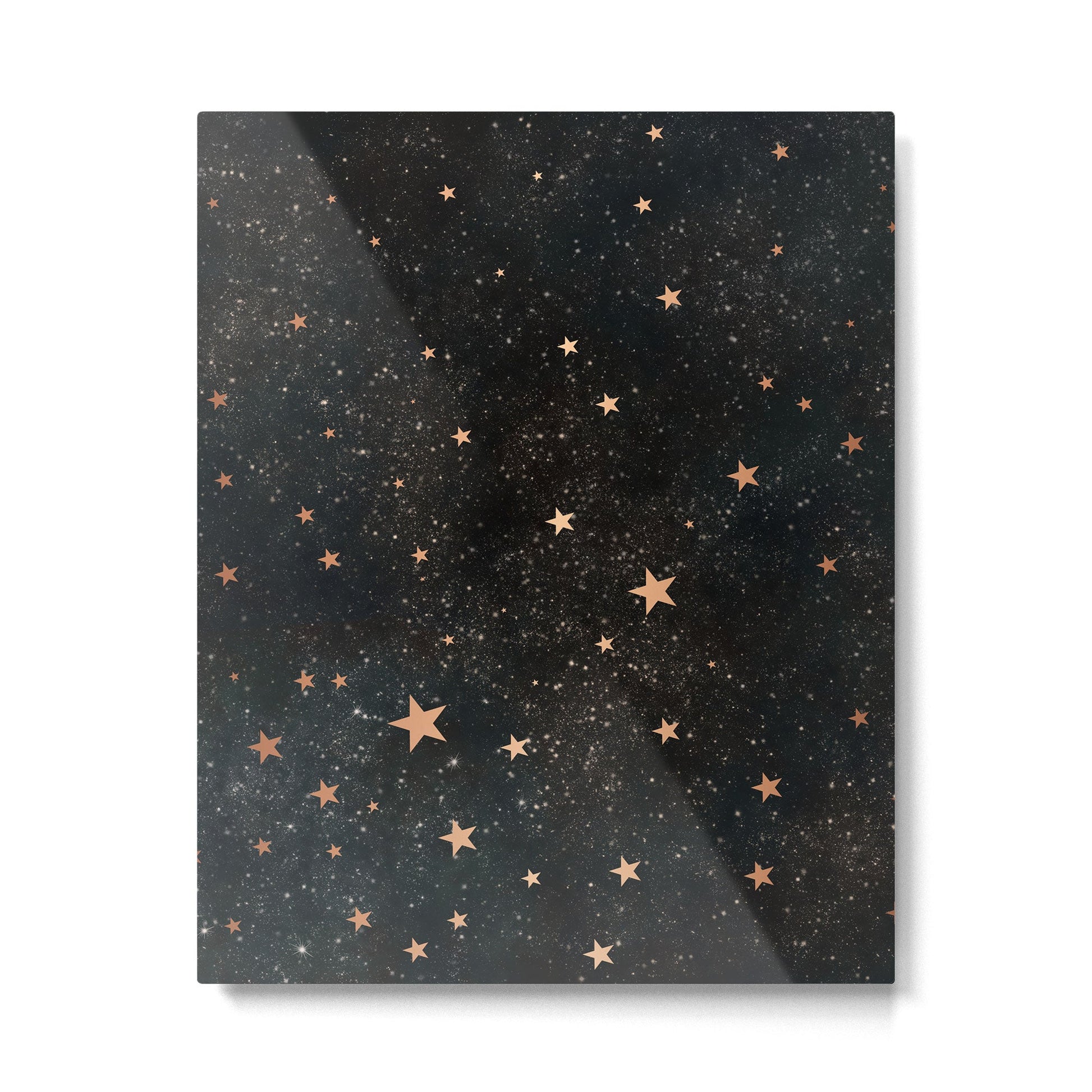 Starry winter night  Metal Print | TeksDecor