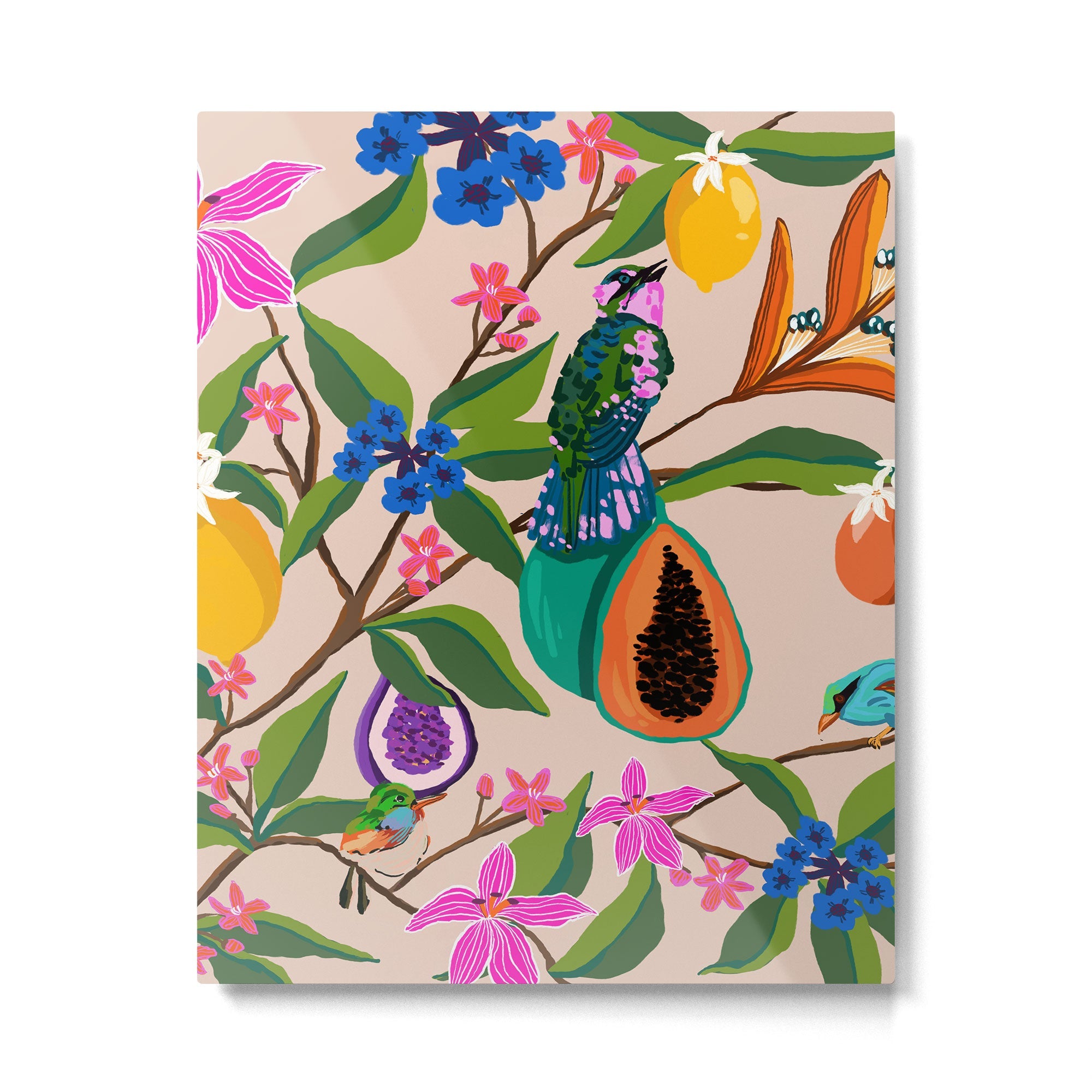 Summer vibes in tropical jungle Metal Print | TeksDecor