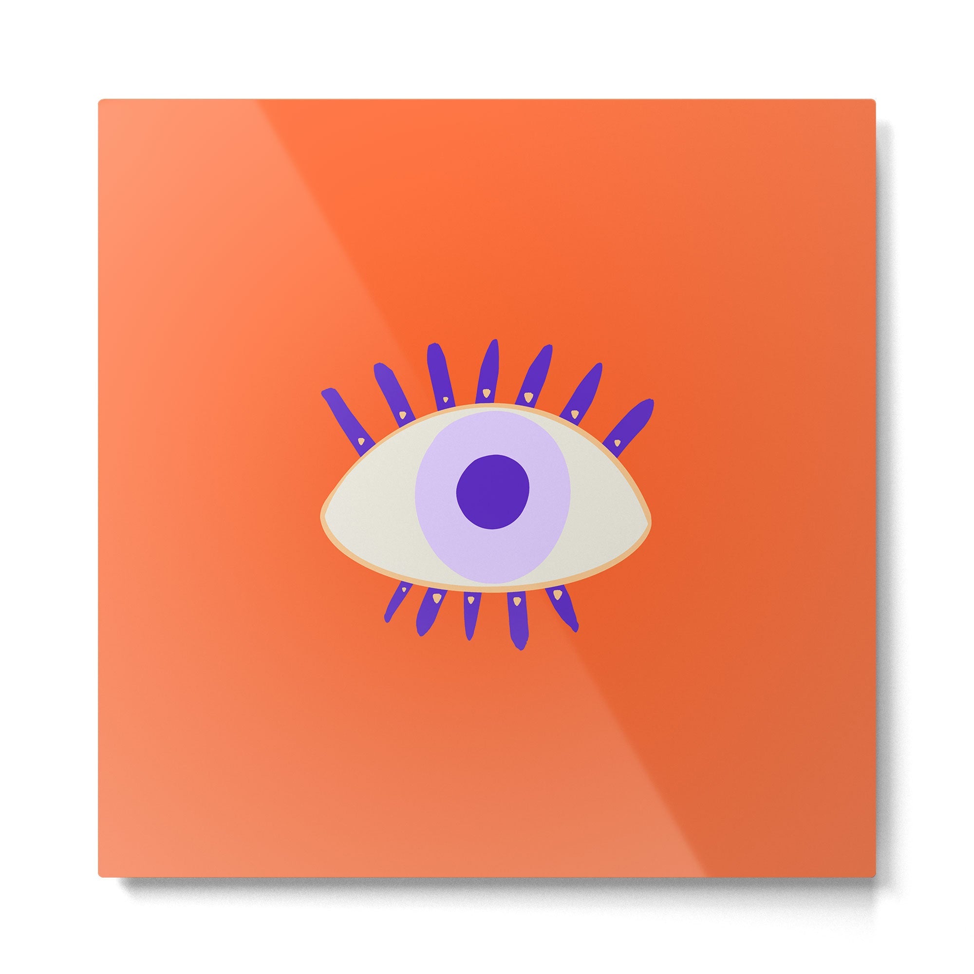 Very peri evil eyes  Metal Print | TeksDecor