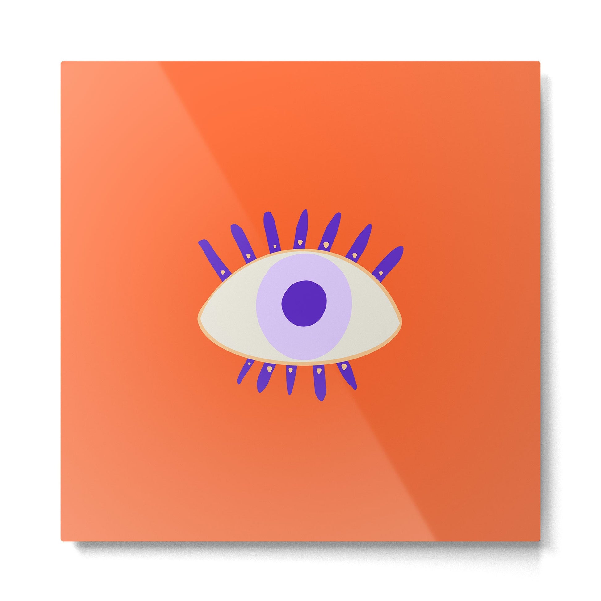 Very peri evil eyes  Metal Print | TeksDecor