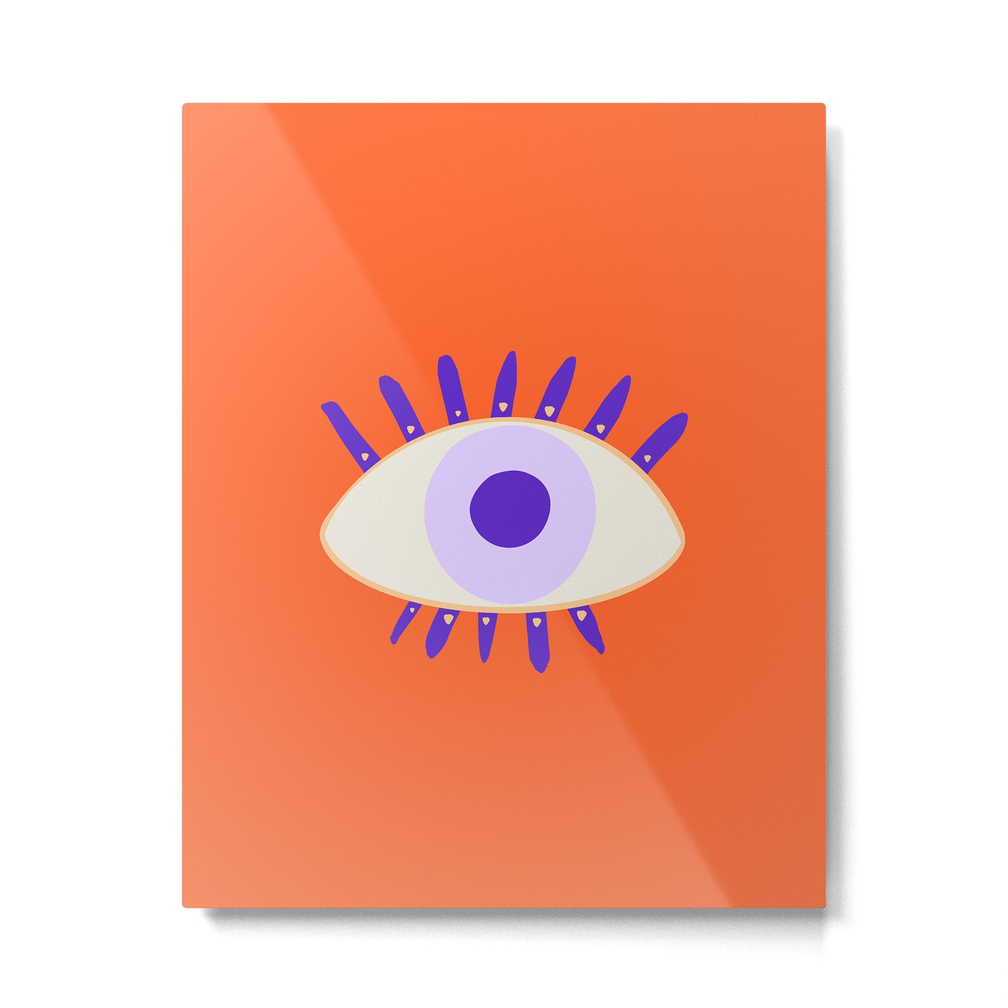 Very peri evil eyes  Metal Print | TeksDecor