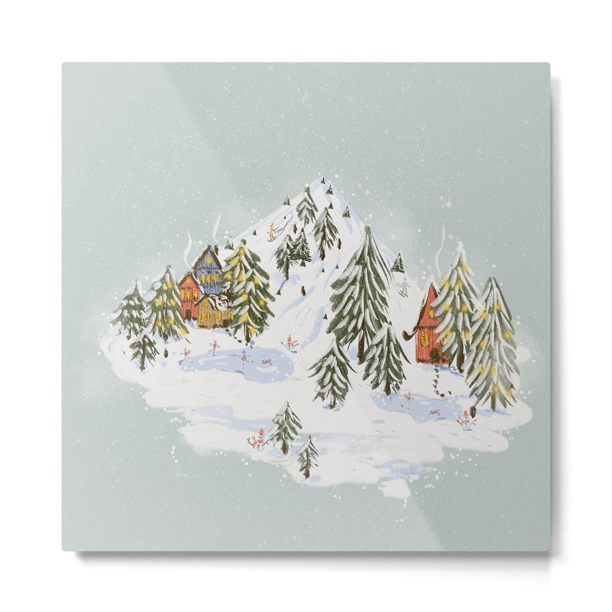 Winter wonderland illustration  Metal Print | TeksDecor