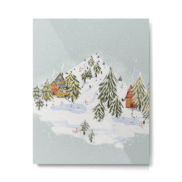Winter wonderland illustration  Metal Print | TeksDecor
